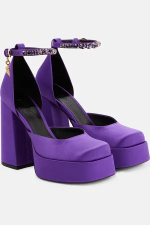 VERSACE Medusa Aevitas satin platform pumps
