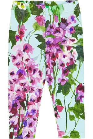 Dolce & Gabbana Baby floral cotton-blend leggings