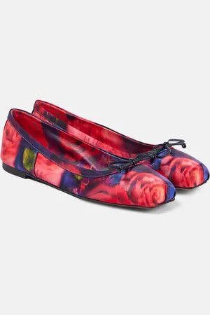 Christian Louboutin Mamadrague floral satin ballet flats