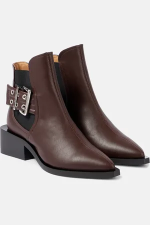 Ganni Faux leather Chelsea boots