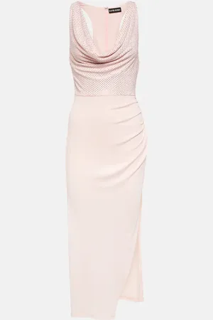 DAVID KOMA Crystal-embellished midi dress