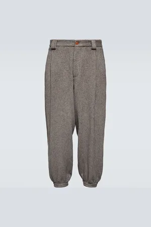 Giorgio Armani Pinstripe cashmere and wool pants