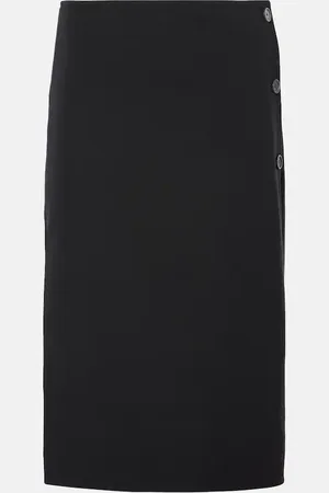 Courrèges Wool-blend midi skirt