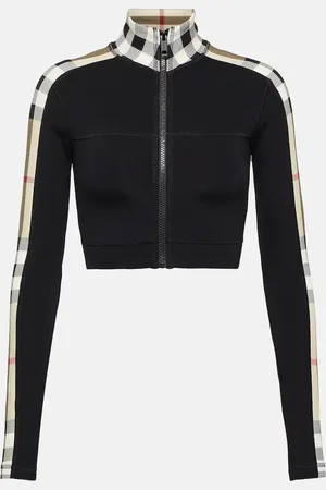 Burberry Check technical jersey track jacket