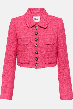 Self-Portrait Cropped bouclÃ© jacket