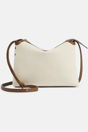 Khaite Lina leather-trimmed canvas crossbody bag
