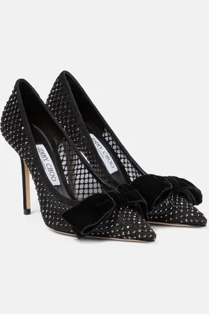 Jimmy Choo Love 100 embellished mesh pumps