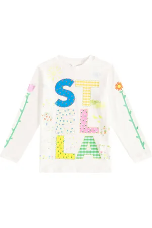 Stella McCartney Logo cotton jersey top