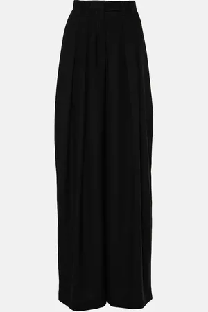 Monot Pleated crÃªpe wide-leg pants