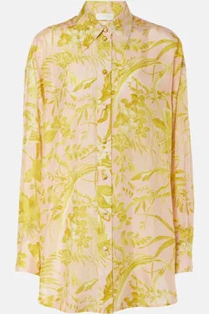 ZIMMERMANN Pop Relaxed floral silk satin shirt