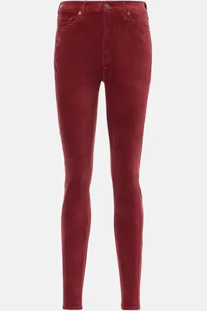 7 for all Mankind High-rise velvet slim pants