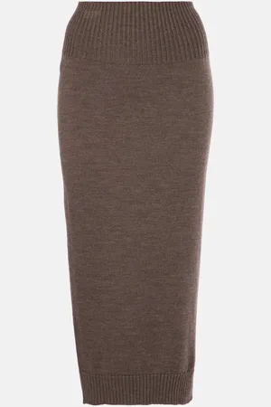 Max Mara Melk virgin wool midi skirt