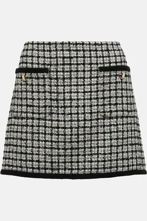 Miu Miu Checked bouclÃ© miniskirt