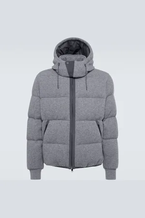 Ermenegildo Zegna Ribbed-knit cashmere-blend down jacket