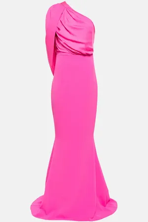 Safiyaa Ambrette crÃªpe and satin gown