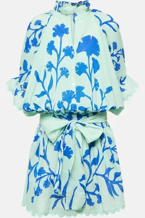 Juliet Dunn Floral cotton shirt dress