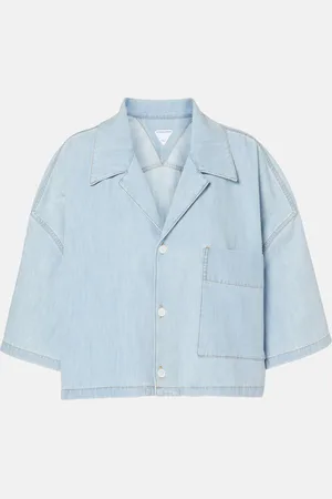 Bottega Veneta Cropped cotton denim shirt