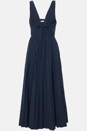Simkhai Stephanie plissÃ© cotton-blend gown