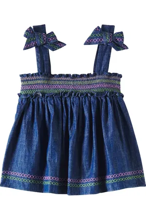 ZIMMERMANN Tallow embroidered denim top