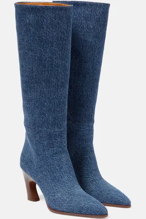 Chloé Oli denim knee-high boots