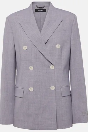 VERSACE MÃ©lange wool-blend blazer