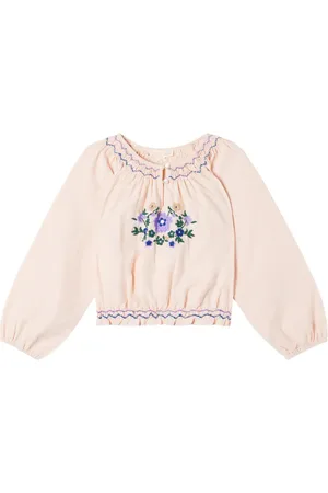 Louise Misha Marinella cotton and linen blouse
