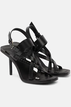 Max Mara Seamhighsan 90 leather sandals