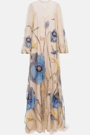 Costarellos Yesenia embroidered tulle and lace gown