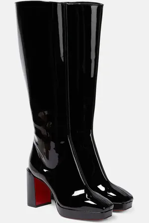 Christian Louboutin Alleo 90 patent leather knee-high boots