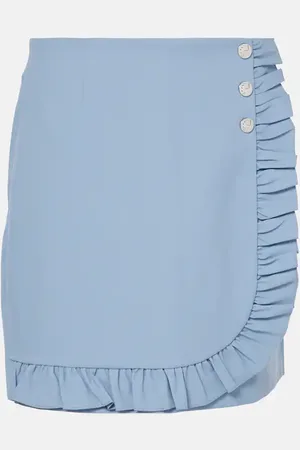 Tory Burch Ruffled twill miniskirt