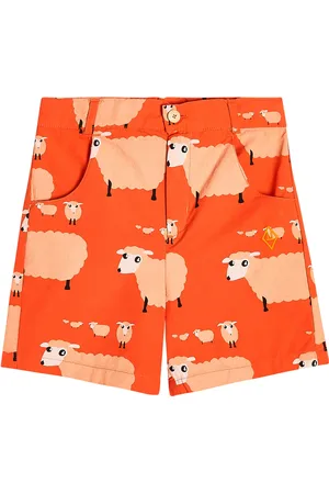 The Animals Observatory Pig printed cotton shorts