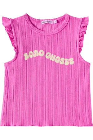 Bobo Choses Wavy logo ruffled T-shirt