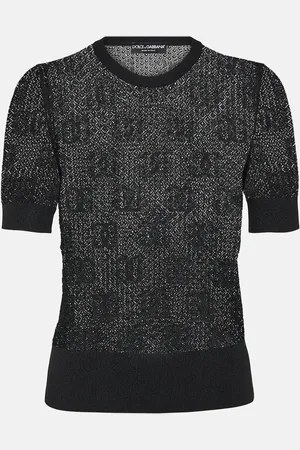 Dolce & Gabbana Logo lace-stitched jacquard sweater