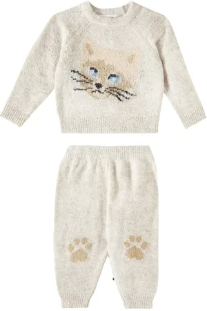 Molo Baby Gilby alpaca-blend sweater and pants set
