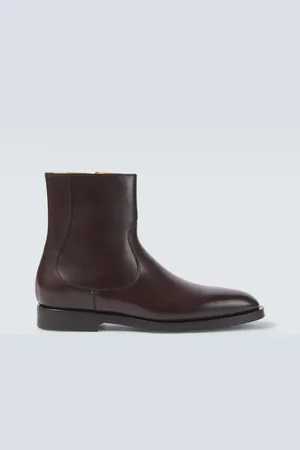 Brunello Cucinelli Polished leather ankle boots