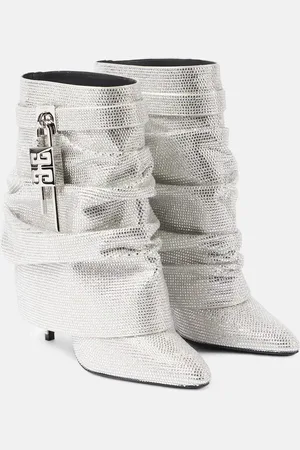 Givenchy Shark Lock embellished satin ankle boots