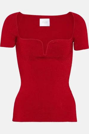GALVAN Gaia ribbed knit top