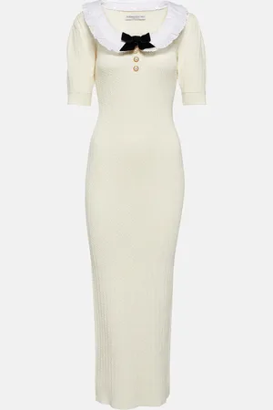 Alessandra Rich Knitted cotton midi dress