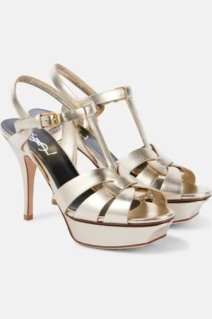 Saint Laurent Tribute 105 leather platform sandals