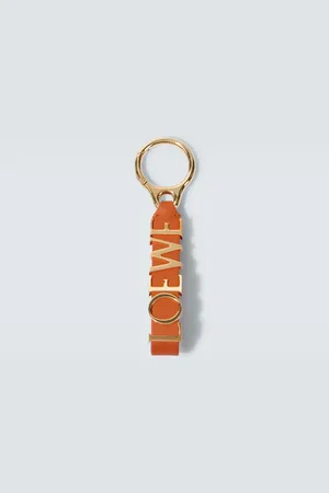 Loewe Logo leather bag charm