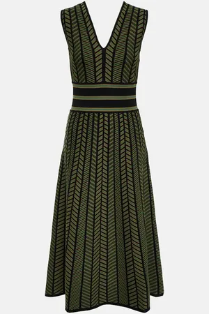Max Mara Biavo intarsia midi dress