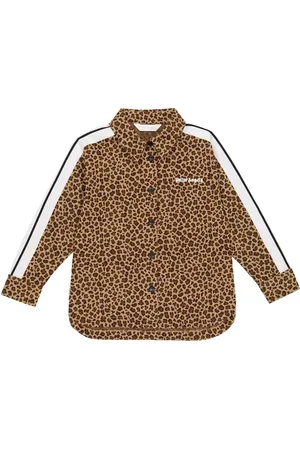 Palm Angels Leopard-print logo shirt