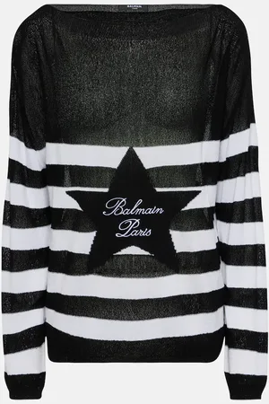 Balmain Logo striped sweater