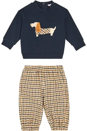 Il gufo Baby cotton-blend sweatshirt and sweatpants set