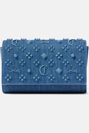 Christian Louboutin Paloma denim clutch