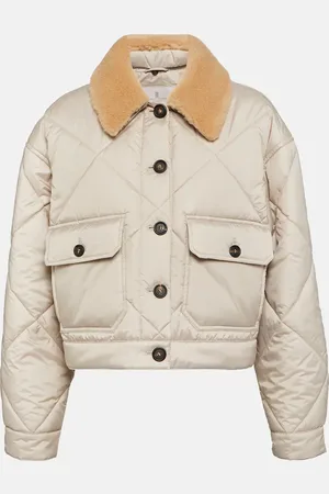 Brunello Cucinelli Shearling-trimmed quilted jacket
