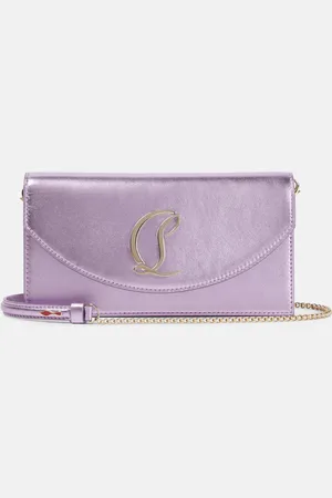 Christian Louboutin Loubi54 Small logo leather clutch