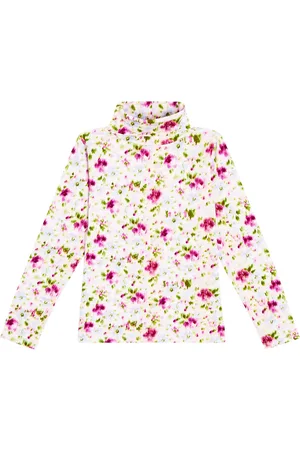 MORLEY Tyla floral cotton-blend turtleneck top