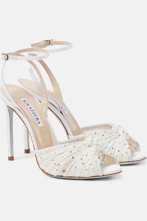 Aquazzura Slow Kisses embellished leather sandals