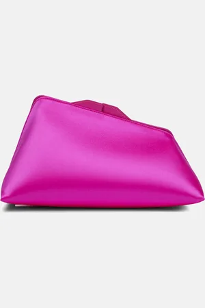 The Attico 8.30 PM silk-blend clutch
